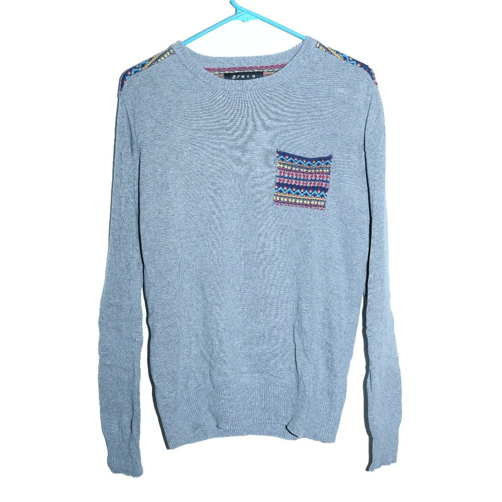 21 Men Color Patch & Shoulder Sweater Size XS